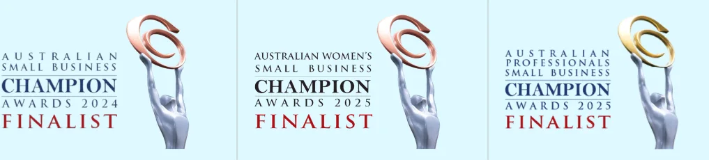 Australian Small Business Champion Awards finalist 2023, 2024, 2025